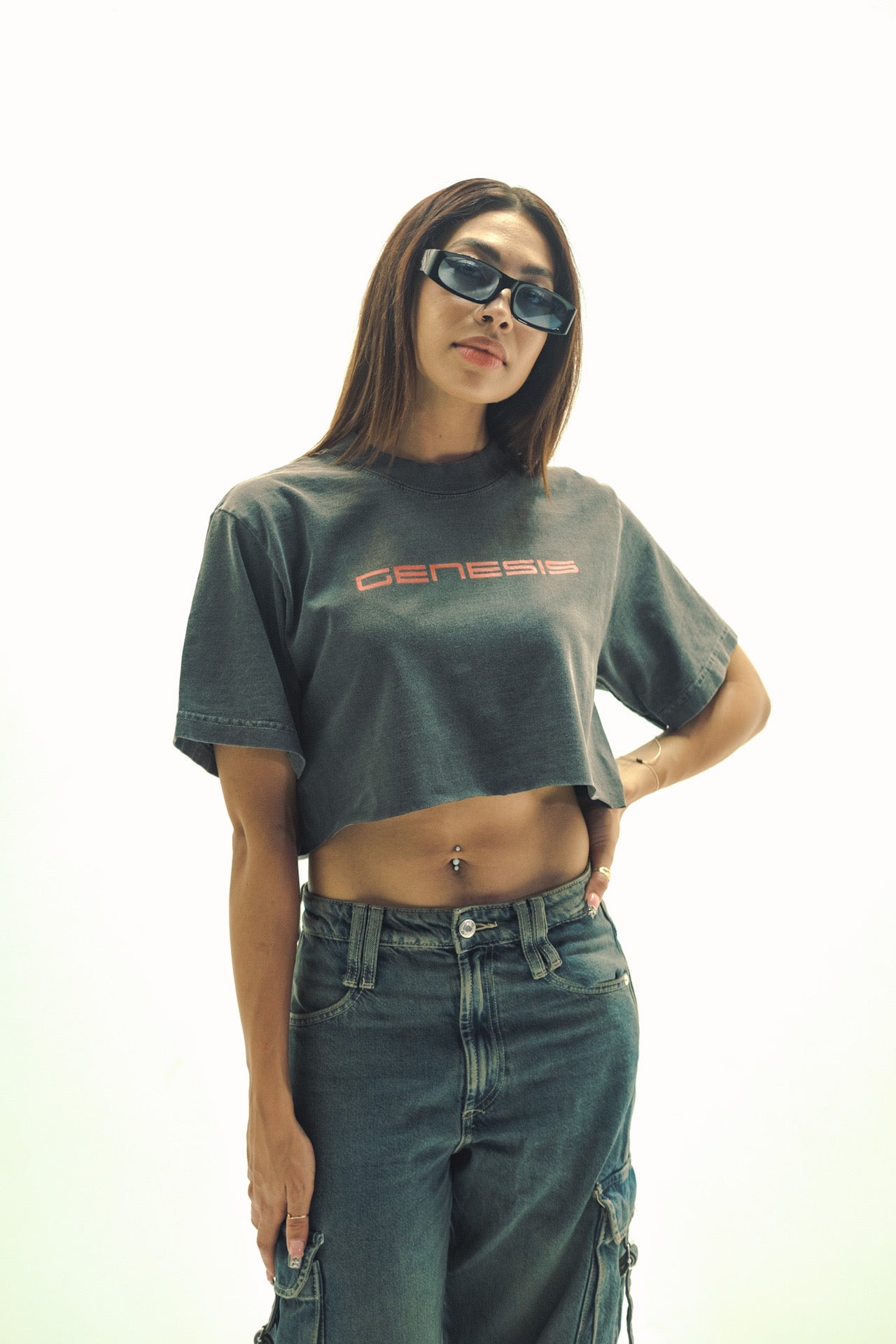 RED RACER CROP TEE